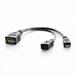 CY Black Color Micro USB 2.0 OTG Host Flash Disk Cable with Micro USB power for Galaxy S3 i9300 S4 i9500 Note2 N7100 Note3 N9000 S5 i9600