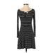 Charlotte Russe Casual Dress - A-Line: Black Print Dresses - Women's Size Small