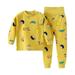 ZHAGHMIN Boys Outfit Toddler Girls Boys Baby Soft Pajamas Toddler Cartoon Prints Hight Waist Long Sleeve Kid Sleepwear Sets New Born Baby Boy Gift Boy Size 7 Clothes 4 Piece Fall Outfits Toddler Boy