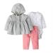 ZHAGHMIN Conjunto Para NiÃ±as Baby Boys Girls Fall Winter Cotton Animal Hooded Coat Jacket Romper Bodysuit Long Sleeve Pants Clothes Set Cute Outfits For Teen Boys Mint Baby Blankets For Girls 6 Mont