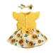 ZHAGHMIN Easter Print Pants Kids Girls Toddler Beach Sunflowers Prints Fly Sleeves Floral Princess Bowknot Girls Romper Hairband 2Pcs Outfit Set Cute Teen Girls Outfits Girl Clothes Size 10-12 Outfi