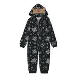 BJUTIR Child Baby Pajamas Comfortable Kids Sleepwear For Christmas Family Matching Pajamas Cute Big Headed Deer Print Pjs Long Sleeve Jumpsuit Soft Casusal Holiday Romper