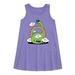 Instant Message - St. Patrick s Day - Dinosuar Eating a Rainbow with a Leprechaun s Hat - Toddler and Youth Girls A-line Dress