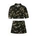 ZHAGHMIN Cute Clothes For Girls Toddler Girls Spring Winter Long Sleeve Camouflage Color Coat Tops Skirt 2Pcs Outfits Clothes Set Clothes For Girls Outfits For School Teen Girls 3 Month Outfit Girl