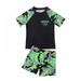 BULLPIANO Boys Swim Trunks and Swim Short Sleeve Two Piece Swimwear Set Casual Swimsuit Bathing Suit 2-6 Years