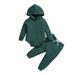 ZHAGHMIN Baby Boys Shorts Baby Boys Girls Long Sleeve Hooded Romper Tops Solid Pants Outfit Set 2Pcs Clothes Boys Clothes Size 7 3 Month Outfits Set Girls Tracksuit Size 7 Baby Bundles Baby Winter B