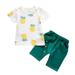 ZHAGHMIN Toddler Floral Sleeveless Short Set Tops Short Baby Solid Toddler Kids Casual Pineapple T-Shirt Boys Outfit Set Girls Outfits&Set Babies For Babies 3-6 Month Jacket Girl 2T Girls Outfits 5