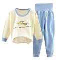 ZHAGHMIN Girlss 2 Piece Pant Set Toddler Girls Boys Baby Soft Pajamas Toddler Cartoon Prints Hight Waist Long Sleeve Kid Sleepwear Sets Skirt Set For Girls Dress Set Baby Girl Baby Girl Outfits Girl