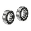 6003-2RS Deep Groove Ball Bearings Z2 17x35x10mm Double Sealed Chrome Steel 2 Pcs