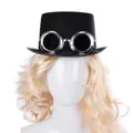 Chapeau haut de forme Steampunk vintage pour hommes chapeau noir pour Halloween Gay
