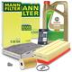 Mann-filter Inspektionspaket A + 5L CASTROL EDGE FST 5W-30 LL für Audi, Seat, Skoda, VW