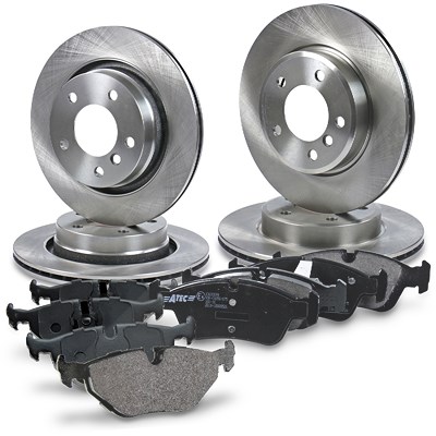 Bestprice Bremsscheiben + Bremsbeläge Vorne + Hinten [Hersteller-Nr. 10603388] für BMW