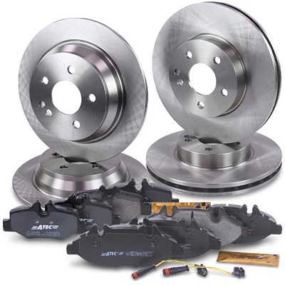 Bestprice Bremsscheiben + Bremsbeläge Vorne + Hinten [Hersteller-Nr. 10603469] für Mercedes-Benz