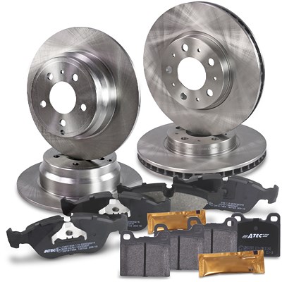 Bestprice Bremsscheiben + Bremsbeläge Vorne + Hinten [Hersteller-Nr. 10603498] für Volvo