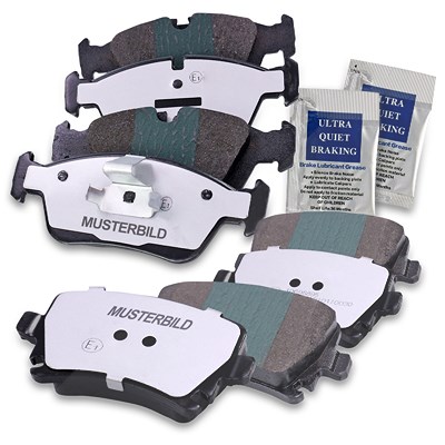 Bestprice Satz Bremsbeläge Vorne + Hinten [Hersteller-Nr. 10604408] für Seat, VW