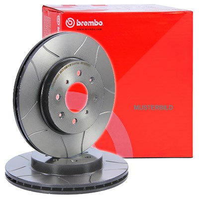 Brembo 2x Bremsscheibe Sport Max Vorne Belüftet [Hersteller-Nr. 09.6728.75] für Seat, VW