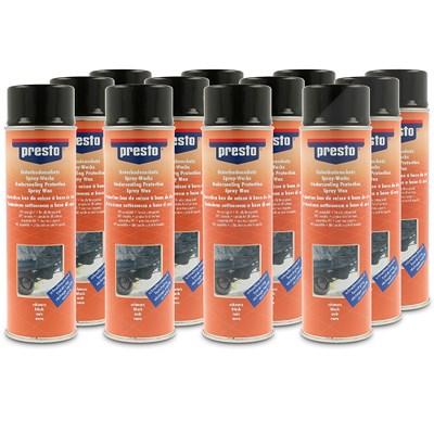 Presto 12x 500ml Unterbodenschutz auf Wachsbasis schwarz [Hersteller-Nr. 690181] Image