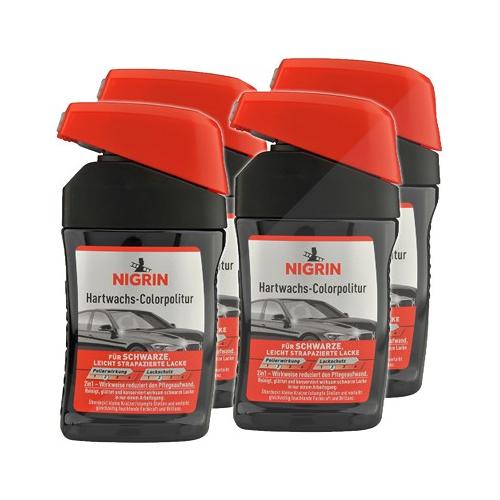 Nigrin 4x 300ml Hartwachs-Colorpolitur schwarz [Hersteller-Nr. 72944]