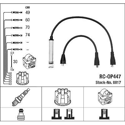 Ngk Zündleitungssatz [Hersteller-Nr. 0817] für Opel, Vauxhall Image