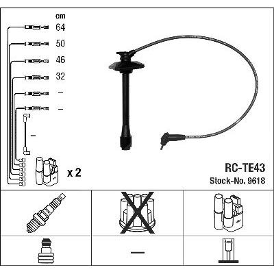 Ngk Zündleitungssatz [Hersteller-Nr. 9618] für Toyota Image