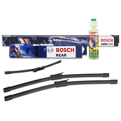 Bosch Wischer vorne +hinten +Scheibenreiniger [Hersteller-Nr. 31185403] für BMW Image
