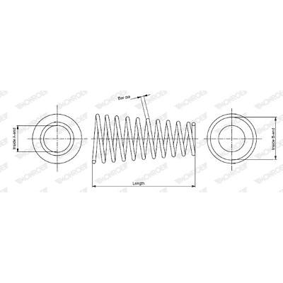 Monroe Fahrwerksfeder [Hersteller-Nr. SP3877] für Opel, Suzuki, Vauxhall Image
