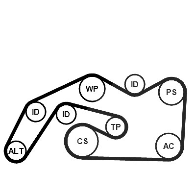 Continental Ctam Keilrippenriemensatz [Hersteller-Nr. 6PK2490K1] für Audi Image