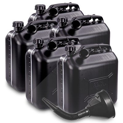 Proplus 5x Benzinkanister 20L Kunststoff schwarz UN-geprüft + Tri [Hersteller-Nr. 40371999] Image