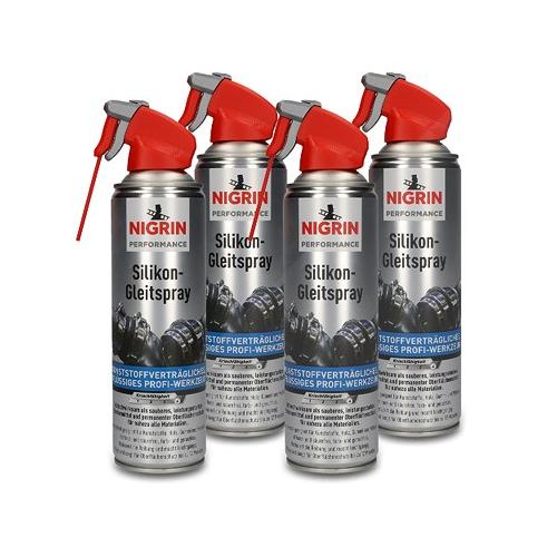 Nigrin 4x 500 ml PERFORMANCE Silikon-Gleitspray [Hersteller-Nr. 72241]