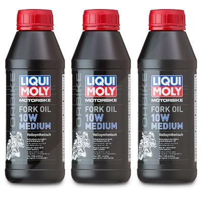 Liqui Moly 3x 500 ml Motorbike Fork Oil 10W medium [Hersteller-Nr. 1506] Image