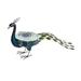 Bungalow Rose Maylani Peacock Birdbath Metal in Blue/Green/Orange | 11.4 H x 23.3 W x 12.8 D in | Wayfair 79C0A81BCD404E91A138325B3C69E2C7