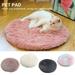 Mairbeon Dog & Cat Cushion Bed Warming Cozy Soft Round Bed Calming Fluffy Faux Fur Plush Animal Cushion for Small Medium Dogs and Cats Indoor Outdoor 19.7 Warm White