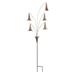 ART & ARTIFACT Trumpet Flower Garden Stakes Garden Chimes Metal Flowers Outdoor Decor Flamed Copper Garden Bells