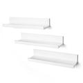 Mairbeon Set of 3 14-inch Floating Wall Shelves by White