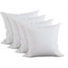 Elegant Comfort 12 x 12 Pillow Inserts - Set of 4 - Square Form Throw Pillow Inserts with Poly-Cotton Shell and Siliconized Fiber Filling - Ideal for Couch and Bed Pillows 12 x 12 inch