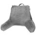Nestl Backrest Reading Pillow with Arms - Shredded Memory Foam Back Support Bed Rest Pillow Charcoal Stone Gray Petite Small