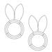 Easter Bunny-Shaped Metal Wreath Forms DIY Craft Floral Easter Egg Arrangements Wreath Holiday Wire Frame for Spring Holiday Summer Home Door Indoor Outdoor Party Decoration Set of 2