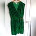 Michael Kors Dresses | Michael Kors Leather Trim Shift Dress L | Color: Brown/Green | Size: L