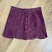 American Eagle Outfitters Skirts | American Eagle Outfitters Suede Mini Skirt | Color: Purple | Size: 6