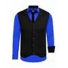 Langarmhemd RUSTY NEAL, Herren, Gr. M, EURO-Größen, blau (blau, schwarz), 60% Baumwolle, 37% Polyester, 3% Elasthan, mehrfarbig, casual, ohne Ausschnitt, Langarm, Hemden, bestehend aus Hemd, Weste und Krawatte