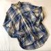 American Eagle Outfitters Tops | American Eagle Boyfriend Fit Flannel Shirt | Color: Blue/White | Size: M