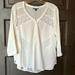 American Eagle Outfitters Tops | American Eagle Flowy Lace Top Size M | Color: Cream | Size: M