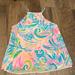 Lilly Pulitzer Tops | Lilly Pulitzer Xs Euc Halter Tank Top | Color: Tan/White | Size: Xs