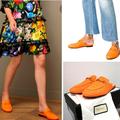 Gucci Shoes | Gucci Lace Trim Embellishment Mules Size: 36 | Color: Orange | Size: 6