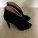 Jessica Simpson Shoes | Jessica Simpson Size 9 Black Peep Toe Bootie. Zip Back. Worn Indoors Once. | Color: Black | Size: 9