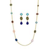 Kate Spade Jewelry | Kate Spade Perfectly Imperfect Rosary Layer Necklace Earrings Matching Set | Color: Blue/Green | Size: Set