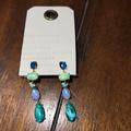 Anthropologie Jewelry | Anthropologie Multi Stone Blue Green Dangle Earrings | Color: Blue/Green | Size: Os