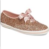 Kate Spade Shoes | Kate Spade Keds Rose Gold Glitter Sneakers | Color: Gold/Pink | Size: 7