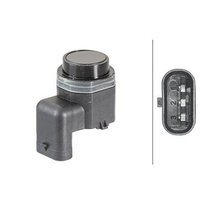 Hella Sensor, Einparkhilfe [Hersteller-Nr. 6PX358141-081] für Alfa Romeo, Audi, Bentley, Hyundai, Kia, Land Rover, Opel, Porsche, Seat, Skoda, Vauxhal Image