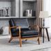 Mid Century Modern Accent Chair, Single Lounge Reading Armchair with Solid Wood Frame, Easy Assembly Arm Chairs for Living Room